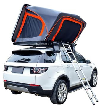 KK-GGL Outdoor SUV Dachzelt, Campingauto Pop -Up -Zelte Für 3 Personen, Hard -Shell -LKW -Van -Zelt Mit Gepäckträger, 3 Sekunden Schnell Offen, Familienanhänger -Ablagerungen, Campingzubehör