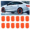 Adunsiaoto 12 Stück Autoleuchtende Ventilkappen, Fluoreszierende Autoreifen-Ventilkappe, Leuchtende Autoreifen-Luftkappen-Abdeckung Für Automobile Motorräder(Orange)