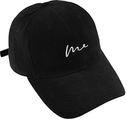 COTIDI Herren-Kappe, 100% Baumwolle, Baseball, verstellbar, Schwarz, One Size