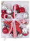 Livole 30 Stück Weihnachtskugeln, Rot Weihnachtskugeln Kunststoff Weihnachtsdeko Kugeln Set, Weihnachtsbaum Tisch Deko, Mini Weihnachtsbaumkugeln für Weihnachten und Party Dekoration