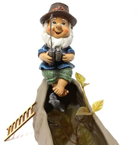 Respicefinem Angelzwerg Statue Gartenzwerg Lustig Handgefertigte Harzfigur Mit Gartenzwerg Bezaubernder Rasen Hof Dekorativer Gartenzwerge Im Freien Lustig