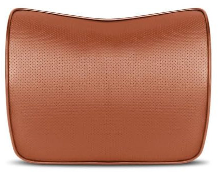 2PCS Auto Leder Kopfstütze Nackenkissen stütze, Für BMW X7 X1 U11 iX ix1 Halswirbelsäule Schutz Kissen Bequemes Atmungsaktives Zubehör,C/Brown-1PCS
