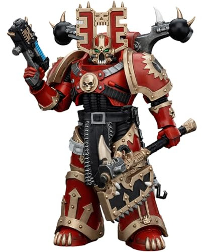 JOYTOY Warhammer 40k World Eaters, World Eaters Khorne Berzerker 4 1/18 Action Figure, Dedicated To You Who Love Collecting