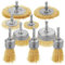 9Pcs Wire Wheel Cup Brush Drills Set, Wire Brush Kit for Drill, 1/4 Hex Shank High Carbon Steel Wire Brush Kit, Drill Brush Attachment for Cleaning, Rust & Paint Removal, Polishing