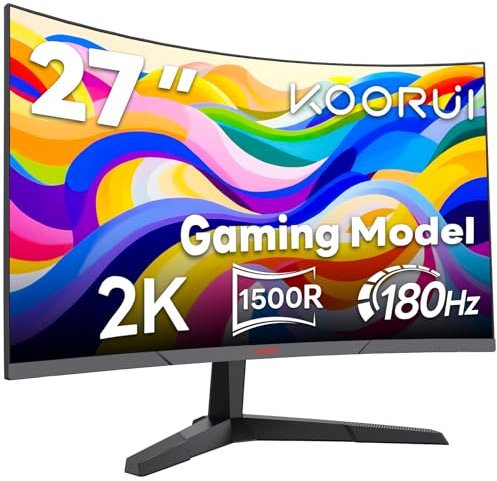 KOORUI Ecran Gaming 24 Pouces, Ecran PC Gamer 200Hz, Fast IPS, HDR 400, Adaptive Sync, FHD 1080P, 1ms, VESA 75x75mm, HDMI 2.0 & DP1.4
