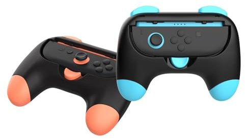Griffe für Nintendo Switch 2 Joy-Con, One-Button Demontage Design, Kit für Switch 2 Joy Cons Controller, 2 Pack (Blau & Orange)