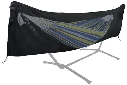Hängematte Abdeckung Wasserdicht - 420D Oxford Stabhängematte Abdeckplane Wasserdicht, Staubdicht, Winterfest, UV-Schutz, Für Stabhängematte Mit Ständer Und Gestelle Outdoor 380x17x80cm