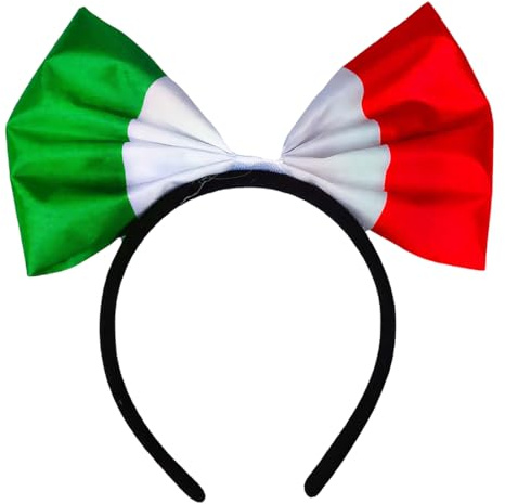 GXGM 1pcs Italian Flag Headband Gadget Italy Hair Hoop Party Decor for Women and Girls
