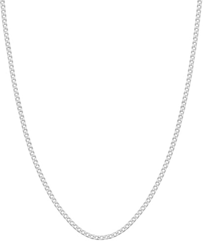 Meteorstarry Kette Silber 925 Damen,Silberkette Halskette Ohne Anhänger,Personalisiert Wasserfester Damenkette Schmuck Geschenk Freundin Mädchen Geburtstag Breite 2MM, Länge 40/45/50/55/60/65/70/75CM