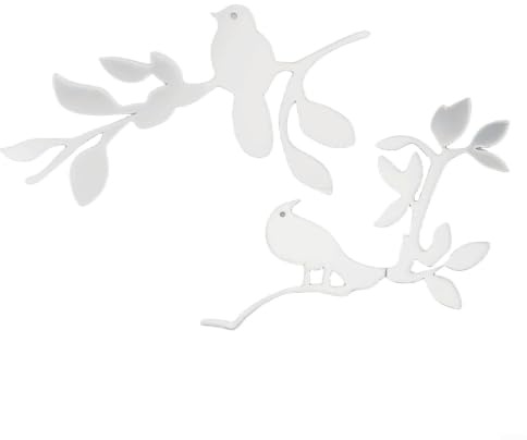 3D Spiegel Vogel Acryl Wandbild Wandaufkleber Abnehmbare Dekorative Aufkleber für Zuhause und Zimmer mit leichtem Design
