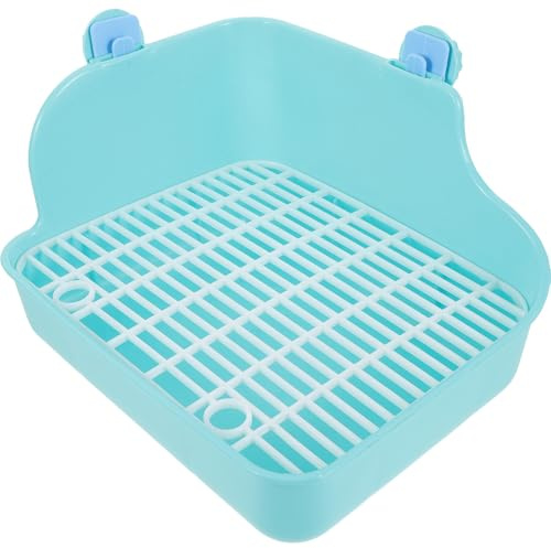 Ciieeo Haustiertoilette Kleintier Toilettentrainer aus Langlebigem Kunststoff mit Wanddesign für Kaninchen Hamster Frettchen im Innenbereich Zufällige Farbe