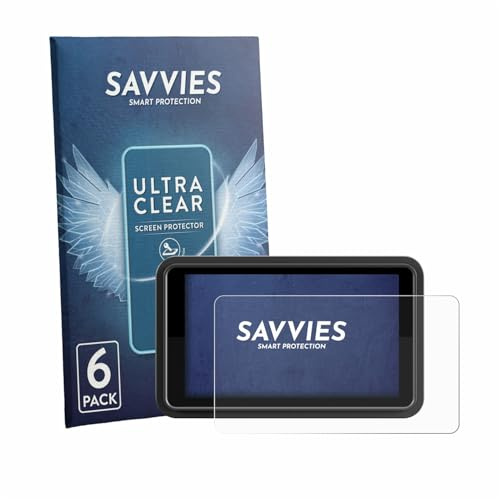 Savvies 6 Stück Schutzfolie für Atomos Ninja TX GO 5 | Transparenter Displayschutz Made in Germany, Ultra-Klar Displayschutz-Folie