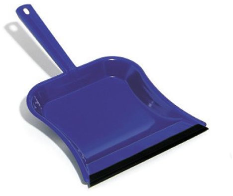 Metall-Kehrschaufel mit Gummilippe, Blau, Metall, multi-purpose, Schaufel