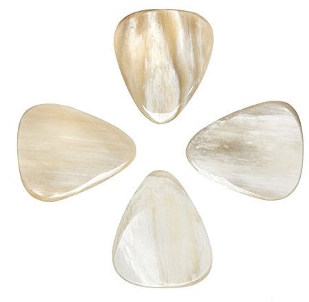 Bone Tones Plektrum Büffelhorn, weiß, 4 Stück