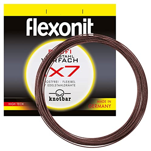 Flexonit Unisex – Erwachsene 10C4050801029737C10 Stahlvorfach Angeln Meterware-1x7 20m 0,36mm 12,0kg, Bunt, Normal