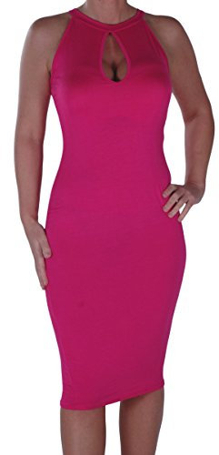 Eyecatch - Genini Aux Femmes sans Manches Moulante Trou De Serrure Court Dames Mini Robe