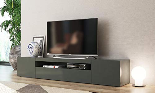 elbectrade Mobile Porta TV Grigio Antracite Mojito. Dimensioni in cm (L-A-P): 200-36,2-40