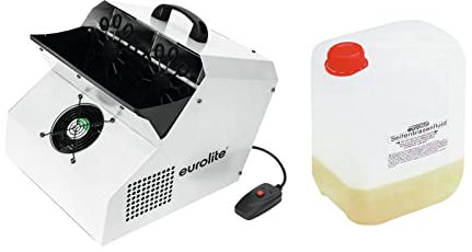 EUROLITE Set SD-201 DMX Seifenblasenmaschine + Seifenblasenkonzentrat für 5l | Extrem leistungsfähige DMX-Seifenblasenmaschine inklusive Seifenblasenkonzentrat
