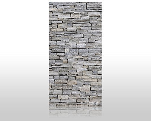 wandmotiv24 Duschrückwand Grober Stein Grau 100 x 200cm (B x H) - Aluminium 3mm M0311