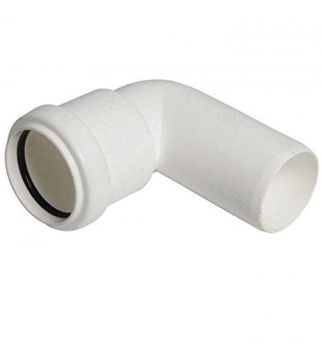 FLOPLAST 40mm White Pushfit Waste Pipe Conversion Bend - Bag of 2