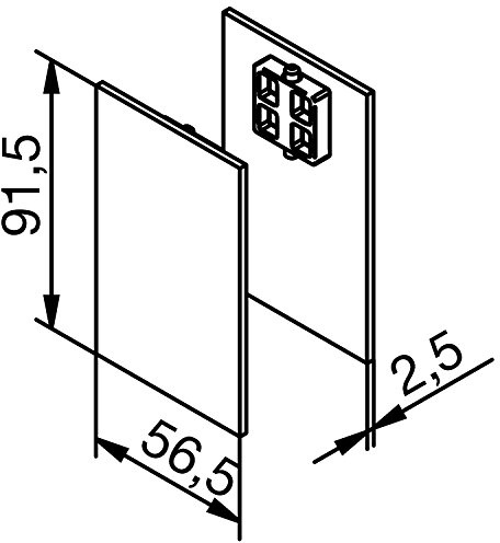 Abdeckkappen für Abstandsprofil zu solido 80 F1 eloxiert für Glas