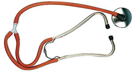Hauptner 01220000 Stethoskop mit Silikonschlauch Membrane 65 mm Durchmesser, rot