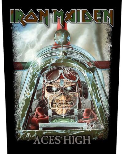 Iron Maiden Rückenaufnäher Aces High Eddie Band Logo Nue offiziell 36cm x 29cm One Size