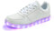 Padgene Damen Herren LED leuchtet Turnschuhe High Top Blinken Trainer USB Ladekabel Spitze bis Paare Schuhe, Weiß, 36 EU