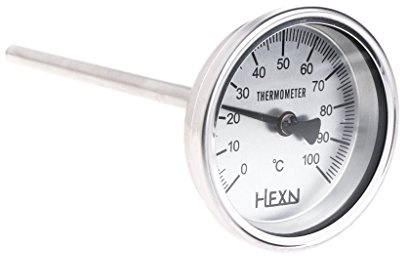 BIlinli Edelstahl Bimetall-Thermometer 1 / 4PT Gewinde L = 100mm 0~50 ~ 300 ℃ WSS-303 Temperaturmessgeräte Bimetall-Thermometer-Rohr-Thermometer