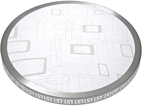 Tecnolux Euro Plafón LED Redondo Moderno 30W - Ultra Delgado a Cuadros 40cm 2700LM 6500K Blanco Natural para Dormitorio, Cocina y Sala de Estar