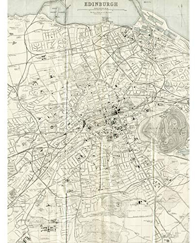 Artery8 Karte 1935 Edinburgh Stadt Schottland Ungerahmter großer Druck 46x61 cm