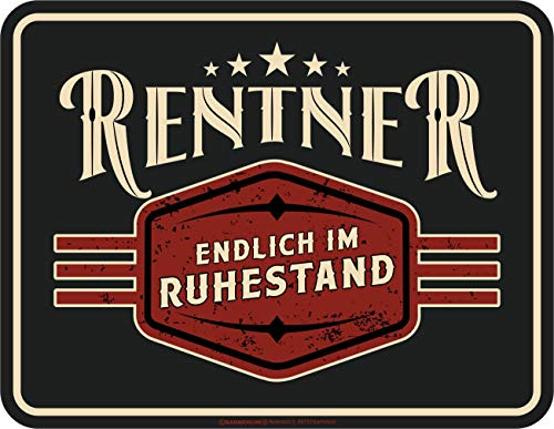 RAHMENLOS Blechschild, Schwarz, 17 x 22