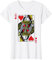 HERZ DAME QUEEN Fasching Karneval Kostüm Spielkarte T-Shirt