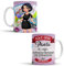 OyC Original y Creativo Taza para Administradora de Empresa - Aquí Bebe la Mejor Administradora del Mundo - Con Frase y Dibujo Personalizada Con Nombre - Cerámica 350 ML