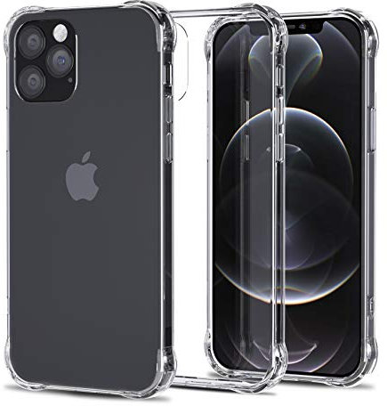 iCatchy iPhone 12 Case/iPhone 12 Pro Case Ultra Hybrid Clear Hard PC Back TPU Bumper Compatible with iPhone 12/12 Pro (6.1) Phone Cover (Clear)