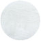 Carpetsale24 Teppich Wohnzimmer Shaggy Einfarbig Design 200 cm Rund Weiß - Hochflor Teppich Schlafzimmer Luxuriöse Kuschelig und Super Weich Langflor 50 mm Florhöhe - Flauschiger Teppich Runder