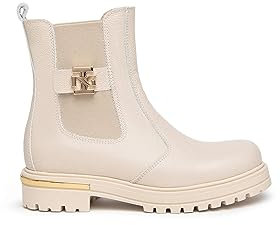 Nero Giardini I332791F Stivaletti Chelsea Teen da Ragazza in Pelle - Beige 31 EU