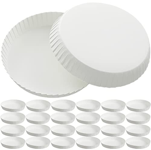 Expresso Coffee Cup 150Pcs Paper Cup Covers Hot Cup Lids Coffee Tea Cup Covers Recycled Paper Lids Covers for Cafe Hotel KTV Bars 8cm (White) Espresso Glasses