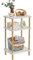 IBUYKE Holz Beistelltisch, Nachttische mit 3 Ebenen, 39x29x68.5cm, Couchtisch, Sofatisch, für Schlafzimmer, Wohnzimmer, Moderner-Design, Einfache Aufbau, Weiß WST003W
