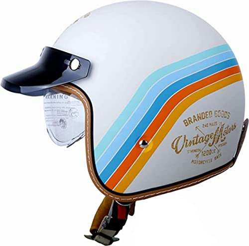Casco Mezzo Vintage Casco Jet Omologato ECE Con Visiera Casco Mezzo Viso Aperto Uomo Donna Caschi Cromwell Classico Caschi Demi-Jet Per Soddisfare La Sicurezza Stradale 2,L