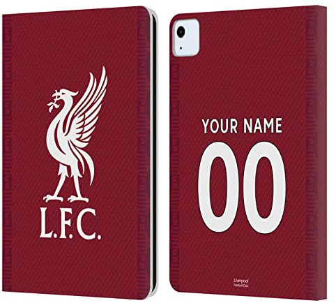 Head Case Designs Licenciado Oficialmente Personalizada Individualizada Liverpool Football Club Casa Equipaciones 2022/23 Carcasa de Cuero Tipo Libro Compatible con Apple iPad Air 2020/2022