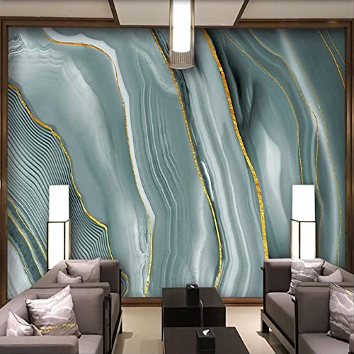 ONESOL Auto-adhésif pvc murale 3d salon papier peint abstrait turquoise marbre chambre à coucher décoration murale autocollant art peinture