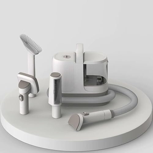 Kit D'aspirateur De Toilettage pour Chien, Aspirateur pour Chien pour Le Toilettage avec 7 Outils De Toilettage Et Aspiration Puissante Et Faible Bruit