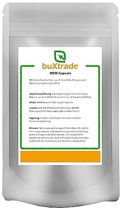 MSM Kapseln 2 kg | Methylsulfonylmethan | Nahrungsergänzungsmittel | Kapsel | 700 mg pro Kapseln | Buxtrade