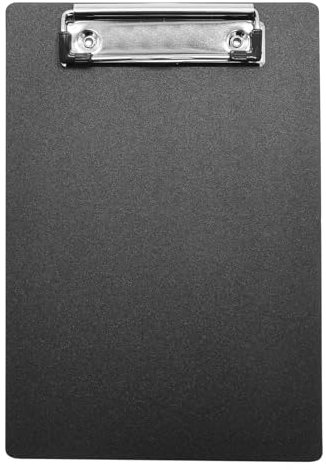 HXMJIED Kleines Kunststoff-Klemmbrett, schwarz, Standard-A5-Briefgröße, Mini 15,2 x 22,9 cm