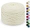 LEREATI 285g T-Shirt Garn, Textilgarn zum Häkeln für Körbe Bändchengarn Polyester Rope, T Shirt Garn zum Häkeln Häkelkorb Taschen Teppiche Wandbehang Makramee (Beige)