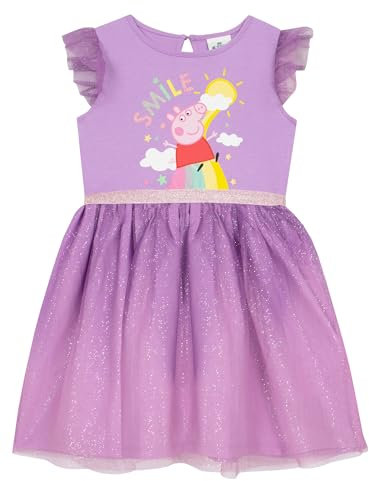 Peppa Pig Robe Robe Fille Enfant | Tenue de Fille | Violet 4-5 Ans