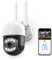 SECUEYE APP 4MP Cellular Camera 3G/4G LTE Outdoor Security Pan/Tilt/Zoom Color Night Vision Human Detection Automatic Tracking IP65 Waterproof 24/7 Recording (C17HN-4G)