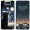 WUACYEAMING per Asus Zenfone 6 ZS630KL Cover,antiurto in silicone TPU morbido antiscivolo custodia protettiva con motivo dipinto nero Carino Moda Protezione Case-La Luna e il Gatto
