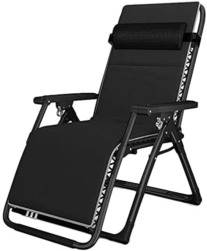 Loungesessel, Liegestühle für die Terrasse mit Kissen, riesige klappbare Liegestühle für Pool/Pergola/Rasen/Terrasse, Tragfähigkeit 200 kg